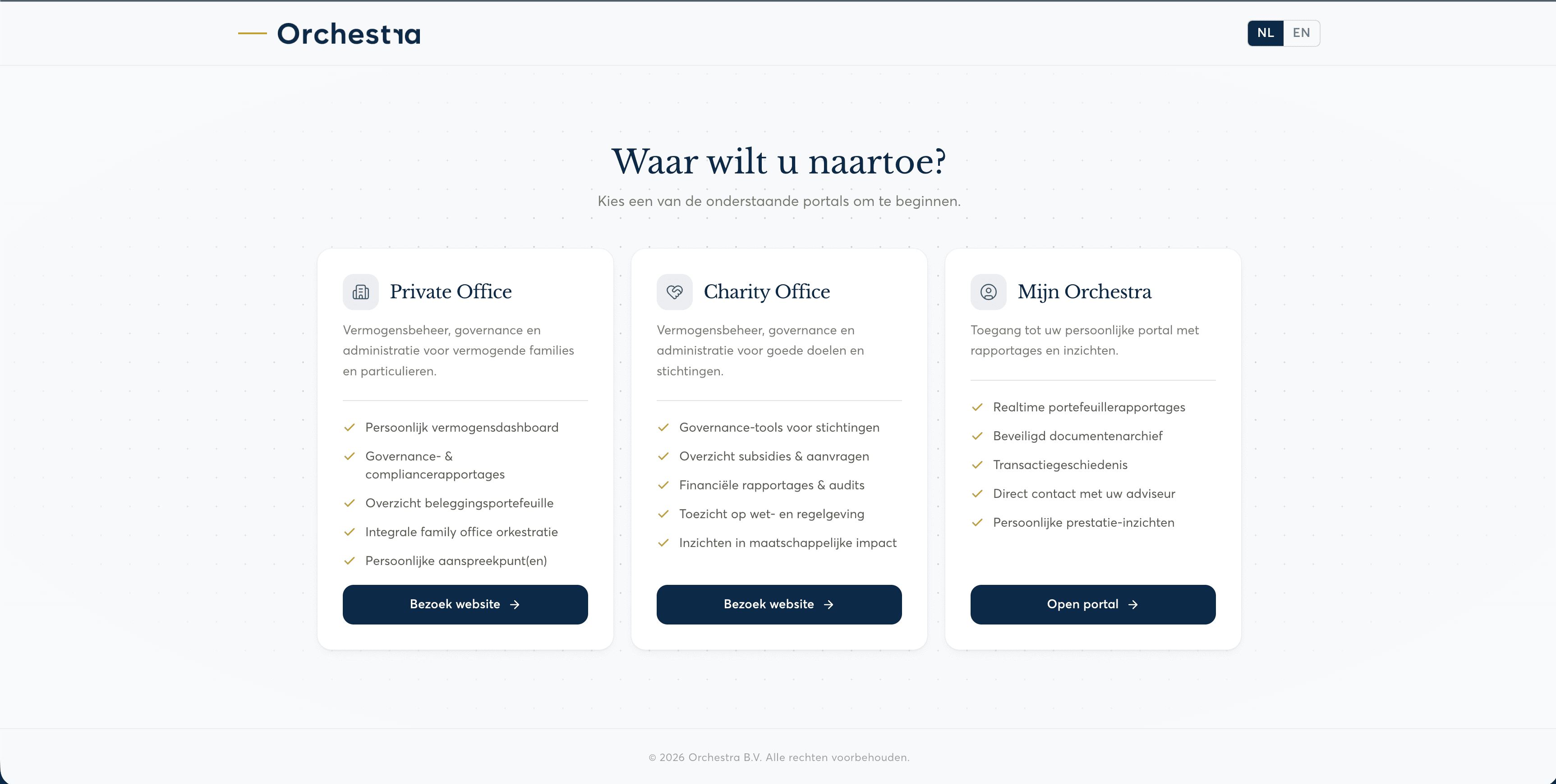 Orchestra admin portal